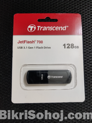 Transcend JetFlash 700 128 USB 3.1 Black Pen Drive